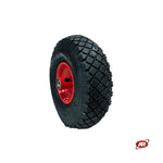 Carica l'immagine nel visualizzatore Galleria, Ruota pneumatica PER CARRELLI in nucleo in LAMIERA verniciata | 10“x3.00-4 | 260x85 | Foro a Cuscinetti a sfera di 15 mm | PR1805-95-15