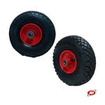 Carica l'immagine nel visualizzatore Galleria, Ruota pneumatica PER CARRELLI in nucleo in LAMIERA verniciata | 10“x3.00-4 | 260x85 | Foro a Cuscinetti a sfera di 15 mm | PR1805-95-15