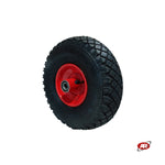 Carica l'immagine nel visualizzatore Galleria, Ruota pneumatica PER CARRELLI in nucleo in LAMIERA verniciata | 10“x3.00-4 | 260x85 | Foro a Cuscinetti a sfera di 15 mm | PR1805-95-15