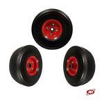 Carica l'immagine nel visualizzatore Galleria, Ruota antiforatura PER CARRELLI in nucleo in LAMIERA | FFP1804-17 | 10“x4.10/3.50-4 | 260x85 | Battistrada E | Foro a cuscinetti di Ø 17 mm