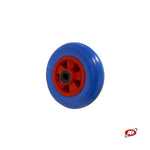 Carica l'immagine nel visualizzatore Galleria, Ruota antiforatura PER CARRELLI in nucleo in PLASTICA | 200-50 | Nera o blu | Foro gabbia a rullini