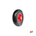 Carica l'immagine nel visualizzatore Galleria, Ruota antiforatura PER CARRELLI in nucleo in LAMIERA | FFP1501 | 8“x2.50-4 | 220x65 | Battistrada B | Foro a Cuscinetti di 20 mm