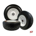 Carica l'immagine nel visualizzatore Galleria, Ruota antiforatura per il garden in nucleo in LAMIERA | Battistrada GR | 16“x6.50-8 | 405 x 125 | Foro 25 mm | FFP1310-2B