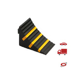Load image into Gallery viewer, Wheel Chocks | RUBBER CHOCKS with REFLECTORS and Handle | SET of 4 pcs | Marketplace | Amazon and eBay | Anti-roll Support | VEHICLES | Parking Pads | WC-1x4