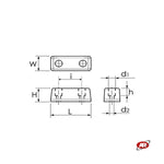 Carica l'immagine nel visualizzatore Galleria, Tasselli paracolpi in gomma RETTANGOLARI | Paracolpi industriali e profili antiurto di protezione per CAMION | RIMORCHI | FURGONI | Altezza da 13 a 38 mm