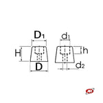Carica l'immagine nel visualizzatore Galleria, Tamponi in gomma TONDI | PARACOLPI industriali per CAMION | RIMORCHI | FURGONI | Profili antiurto di protezione | Altezza da 13 a 80 mm
