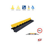 Carica l'immagine nel visualizzatore Galleria, Pedana passacavi | 2 CANALINE | Zona Ad Alto Traffico | Protezione cavi | Manifestazioni | Eventi | Cantieri stradali | Capacità 12 Ton | DH-CP-S2M