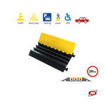 Carica l'immagine nel visualizzatore Galleria, Pedana passacavi | 3 CANALINE | Zona Ad Alto Traffico | Protezione cavi | Manifestazioni | Eventi | Cantieri stradali | Capacità 20 Ton | DH-CP-6