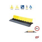 Carica l'immagine nel visualizzatore Galleria, Pedana passacavi | 3 CANALINE | Zona Ad Alto Traffico | Protezione cavi | Manifestazioni | Eventi | Cantieri stradali | Capacità 12 Ton | DH-CP-S3M
