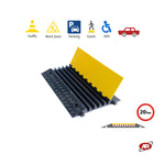 Carica l'immagine nel visualizzatore Galleria, Pedana passacavi | 5 CANALINE | Zona Ad Alto Traffico | Protezione cavi | Manifestazioni | Eventi | Cantieri stradali | Capacità 20 Ton | DH-CP-3M