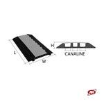 Carica l'immagine nel visualizzatore Galleria, Pedane passacavi | 1 CANALINE | Canalina da pavimento calpestabile | Protezione cavi | Manifestazioni | Eventi | Cantieri stradali | Capacità 12 Ton | DH-CP-S1M