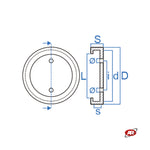 Load image into Gallery viewer, ROUND Pads for Two-Post Lifts | Marketplace | Amazon and eBay | MAHA | Cap Pads | CUF120/113-2Fx4 | SET of 4 pcs