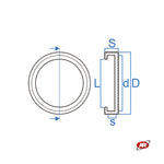 Load image into Gallery viewer, ROUND Pads for Two-Post Lifts | Marketplace | Amazon and eBay | RAVAGLIOLI | WERTHER | Cap Pads | CUF125/108x4 | SET of 4 pcs