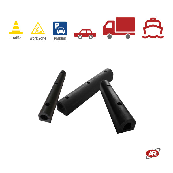 D-section BUMPERS & BUFFERS | For loading and unloading points | INDUSTRIAL rubber bumper pads | Bay and vehicle protection | DB