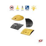 Carica l'immagine nel visualizzatore Galleria, Rallentatori stradali | Modello DH | Centrali o terminali | Dossi artificiali | Dissuasori di velocità | Giallo o nero | Velocità massima 50 km/h