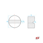Carica l&#39;immagine nel visualizzatore Galleria, Tamponi in gomma per CRIC a carrello | PIASTRA PIATTA (Ø &gt;66 mm) | UNIVERSALI | PAD di sostegno per veicoli | Strumento di sollevamento | Antiscivolo | J65V-F
