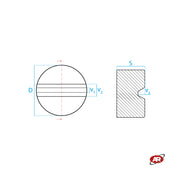 Rubber Pad for Trolley Jack | FLAT PLATE (Ø >66 mm) | Marketplace | Amazon and eBay | UNIVERSAL | Vehicle Support Pad | Lifting Tool | Anti-Slip | J65V-Fx1
