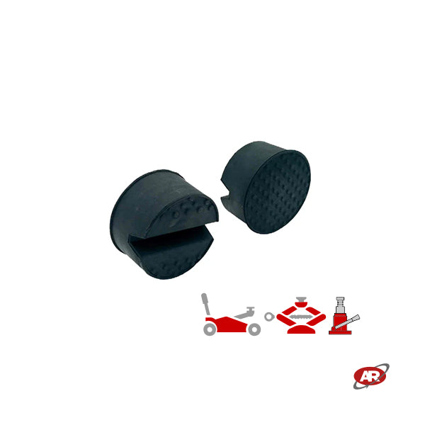 Tamponi in gomma per CRIC a carrello | PIASTRA PIATTA (Ø >66 mm) | UNIVERSALI | PAD di sostegno per veicoli | Strumento di sollevamento | Antiscivolo | J65V-F