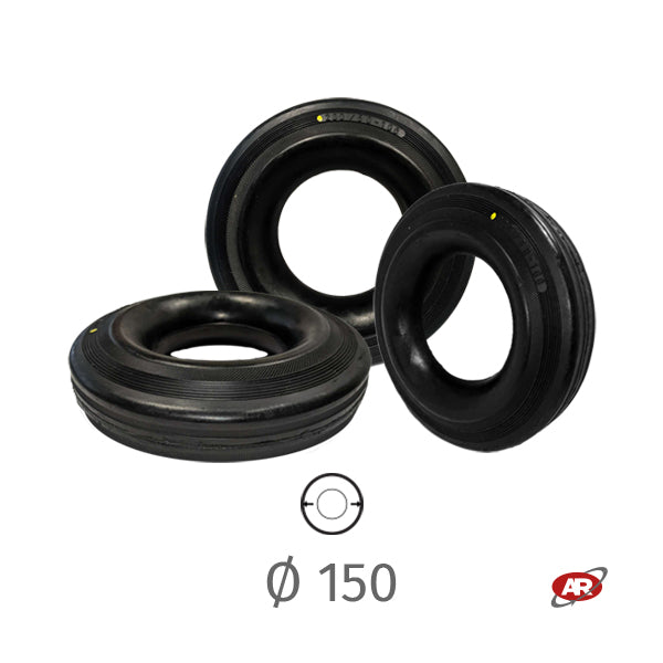 ANTISTATIC Rubber Rings | Black | Electrical Resistance | 10^5 ≤ R ≤ 10^7 Ω | Diameter 150 mm | 150/37.5-70 | ELAS150 