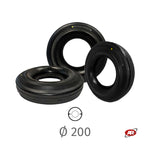 Load image into Gallery viewer, ANTISTATIC Rubber Rings | Black | Electrical Resistance | 10^5 ≤ R ≤ 10^7 Ω | Diameter 200 mm | 200/50-100 | ELAS200 
