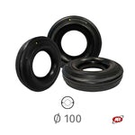 Load image into Gallery viewer, Rubber rings ELECTRO-CONDUCTIVE | Black | Dissipation of electrostatic charges | Diameter 100 mm | 100/30-50 | ELE100 
