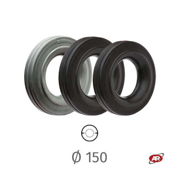 Anneau en caoutchouc | NORME | Noir ou gris | Diamètre 150 mm | 37,5-70 ou 40-80