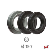 Tread | Rubber Tire | STANDARD | Black or Grey | Diameter 150 mm | 37.5-70 or 40-80 | Industrial Wheel Components