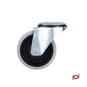 Ruote in gomma elastica | SUPPORTO | ROTANTE | GRIGIA | Scorrimento cuscinetti a sfera