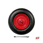 Charger l&#39;image dans la visionneuse de galerie, Roue increvable POUR BROUETTES avec noyau en TÔLE | Bande de roulement A | 16“x4.00-8 | 400 x 100 | Axe M12X210 | FFP3003-2
