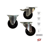 Carica l&#39;immagine nel visualizzatore Galleria, Ruota con struttura MONOLITICA in RESINA FENOLICA TERMOINDURENTE con SUPPORTO | PIASTRA | Per carichi MEDI e ALTE temperature -20/+280 °C
