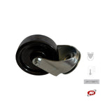 Carica l&#39;immagine nel visualizzatore Galleria, Ruota con struttura MONOLITICA in RESINA FENOLICA TERMOINDURENTE con SUPPORTO | ROTANTE | Per carichi MEDI e ALTE temperature -20/+280 °C
