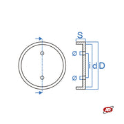 ROUND Pads with METAL Plate | Marketplace | Amazon and eBay | For Two-Post Lifts | NUSSBAUM | AMI | Cap Pads | CUF125/120M2Fx4 | SET of 4 pcs