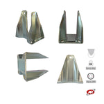 Load image into Gallery viewer, Heavy duty castors | Industrial-grade FIXED plate | 3/4 mm thick galvanized steel | For wheels up to Ø 250 fixed support | Load capacity up to 800 kg
