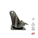 Load image into Gallery viewer, Heavy duty castors | Industrial-grade SWIVEL plate with BRAKE | 3.5/4 mm thick galvanized steel | For wheels up to Ø 250 mm, swivel castor and brake | Load capacity up to 800 kg
