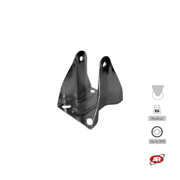 Stainless steel plate supports | FIXED | SWIVEL | SWIVEL with BRAKE | Industrial applications | Load capacity up to 350 kg | For wheels up to Ø 200