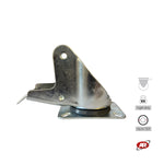Load image into Gallery viewer, LIGHT duty castors with plate | FIXED | SWIVEL | SWIVEL with BRAKE | Galvanized steel | For industrial wheels up to Ø 125 | Load capacity up to 180 kg

