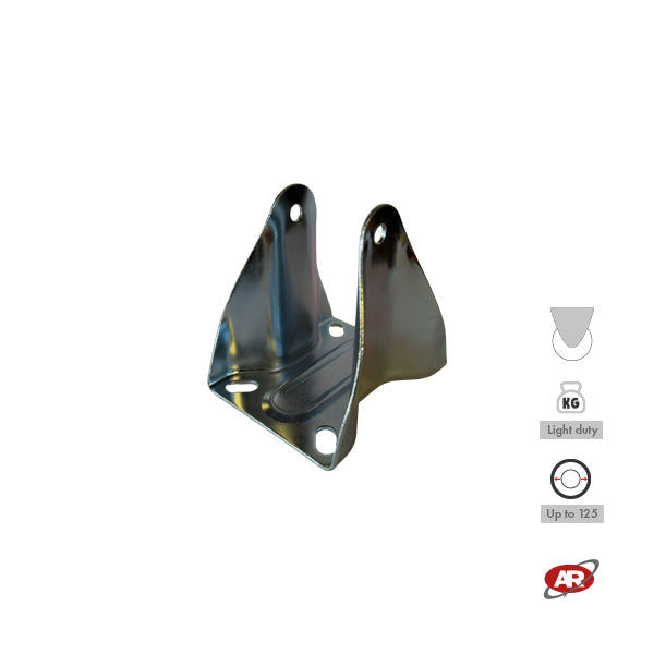 LIGHT duty castors with plate | FIXED | SWIVEL | SWIVEL with BRAKE | Galvanized steel | For industrial wheels up to Ø 125 | Load capacity up to 180 kg