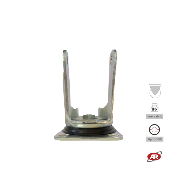 Heavy duty castors | Industrial-grade SWIVEL plate | 3.5/4 mm thick galvanized steel | For wheels up to Ø 250 mm | Swivel castor | Load capacity up to 800 kg