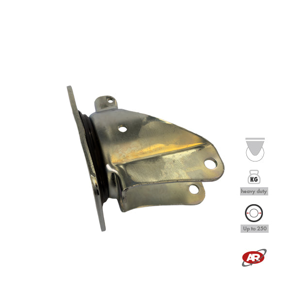 Heavy duty castors | Industrial-grade SWIVEL plate | 3.5/4 mm thick galvanized steel | For wheels up to Ø 250 mm | Swivel castor | Load capacity up to 800 kg