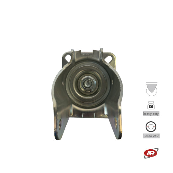 Heavy duty castors | Industrial-grade SWIVEL plate | 3.5/4 mm thick galvanized steel | For wheels up to Ø 250 mm | Swivel castor | Load capacity up to 800 kg