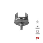 Load image into Gallery viewer, STAINLESS STEEL plate supports | ROTATING and swivel with BRAKE | Industrial applications | Load capacity up to 350 kg | For wheels up to Ø 200
