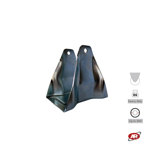 Roulettes robustes à plaque | Fixes | Pivotantes | Pivotantes avec frein | Type industriel | Acier galvanisé | Pour roues Ø 260 (3,00-4) | Charge admissible jusqu'à 500 kg