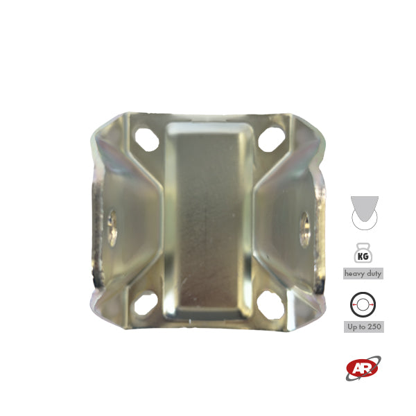 Heavy duty castors | Industrial-grade FIXED plate | 3/4 mm thick galvanized steel | For wheels up to Ø 250 fixed support | Load capacity up to 800 kg