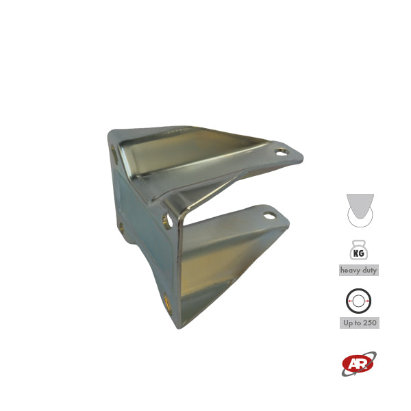 Heavy duty castors | Industrial-grade FIXED plate | 3/4 mm thick galvanized steel | For wheels up to Ø 250 fixed support | Load capacity up to 800 kg