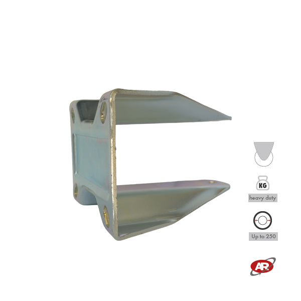 Heavy duty castors | Industrial-grade FIXED plate | 3/4 mm thick galvanized steel | For wheels up to Ø 250 fixed support | Load capacity up to 800 kg