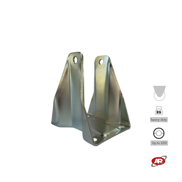 Heavy duty castors | Industrial-grade FIXED plate | 3/4 mm thick galvanized steel | For wheels up to Ø 250 fixed support | Load capacity up to 800 kg