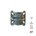 Load image into Gallery viewer, STANDARD/MEDIUM supports | Industrial-type FIXED plate | 2/3 mm thick galvanized steel | Load capacity up to 350 kg | For wheels up to Ø 200 fixed support
