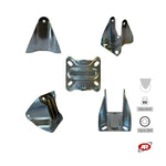 Load image into Gallery viewer, STANDARD/MEDIUM supports | Industrial-type FIXED plate | 2/3 mm thick galvanized steel | Load capacity up to 350 kg | For wheels up to Ø 200 fixed support
