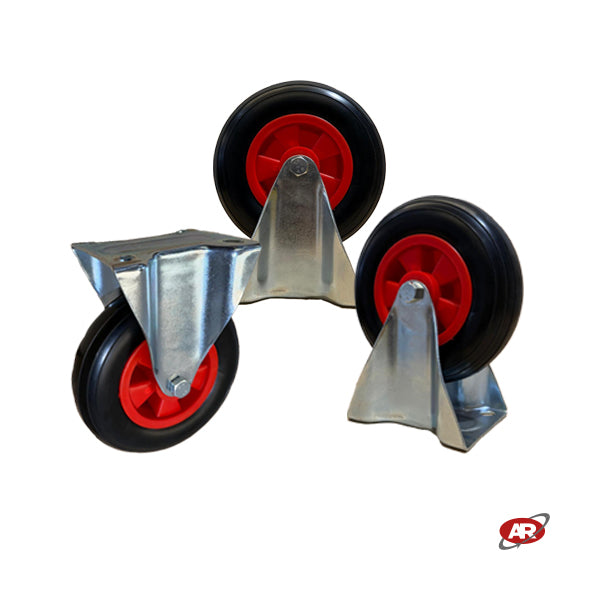 Ruota imperforabili 200x50 | Blu o nera | FOAM | SUPPORTO standard FISSA | Carrelli carretti rimorchio | Per trasporto | PORTATA 80 Kg | Antiforatura FFP1409-60.1F/FFP1409-60AZ.1F