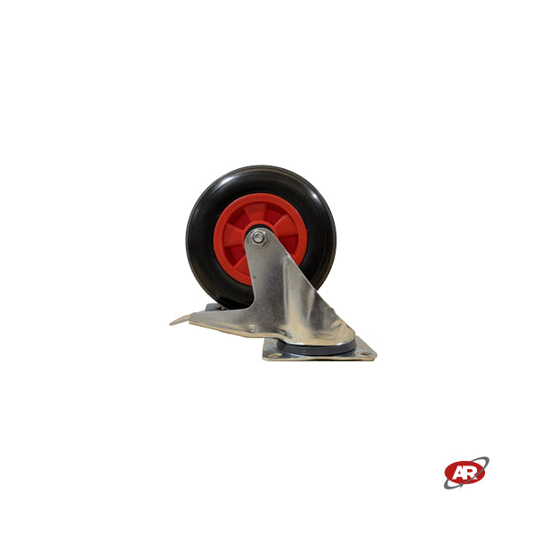 Ruota imperforabili 200x50 | Blu o nera | FOAM | SUPPORTO standard GIREVOLE con FRENO | Carrelli carretti rimorchio | Per trasporto | PORTATA 80 Kg | Antiforatura FFP1409-60.3B/FFP1409-60AZ.3B